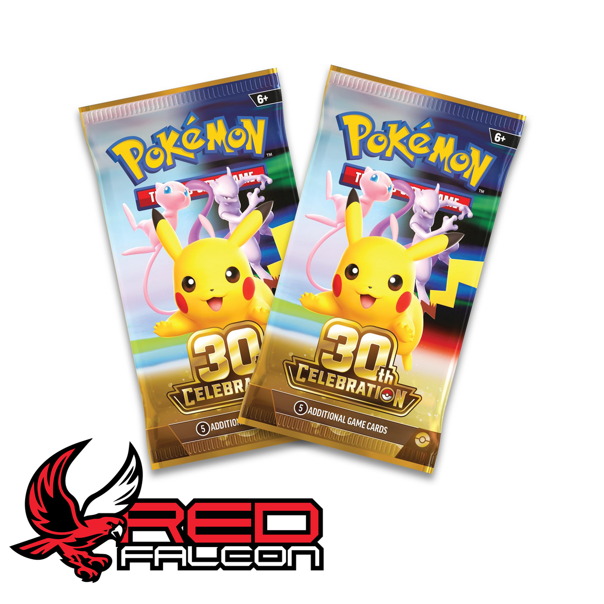 The two factory-sealed Pokémon TCG booster packs included inside the 30th Celebration 2-pack blister.