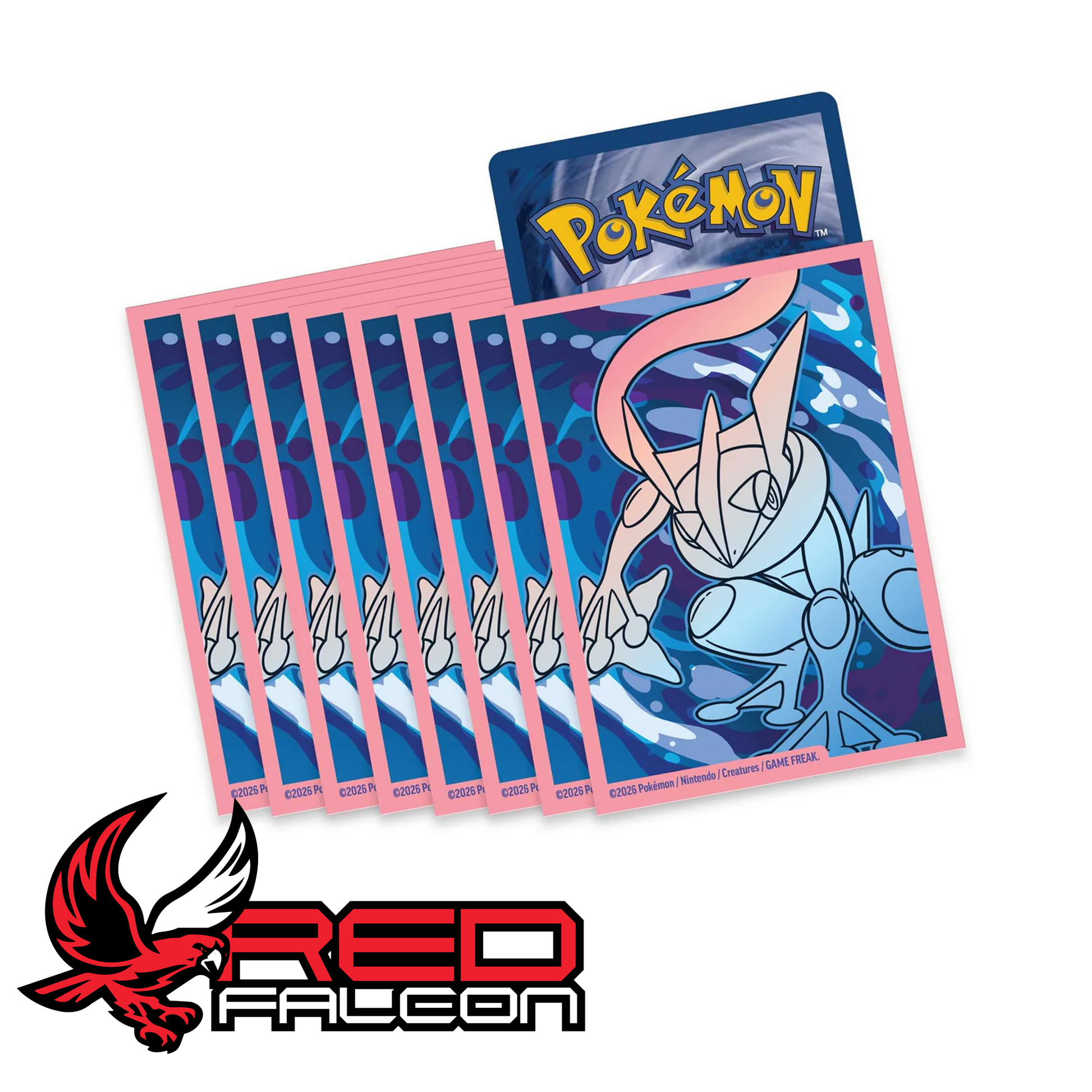 A pack of 65 premium card sleeves featuring the exclusive mascot illustration from the Mega Evolution Chaos Rising Elite Trainer Box.