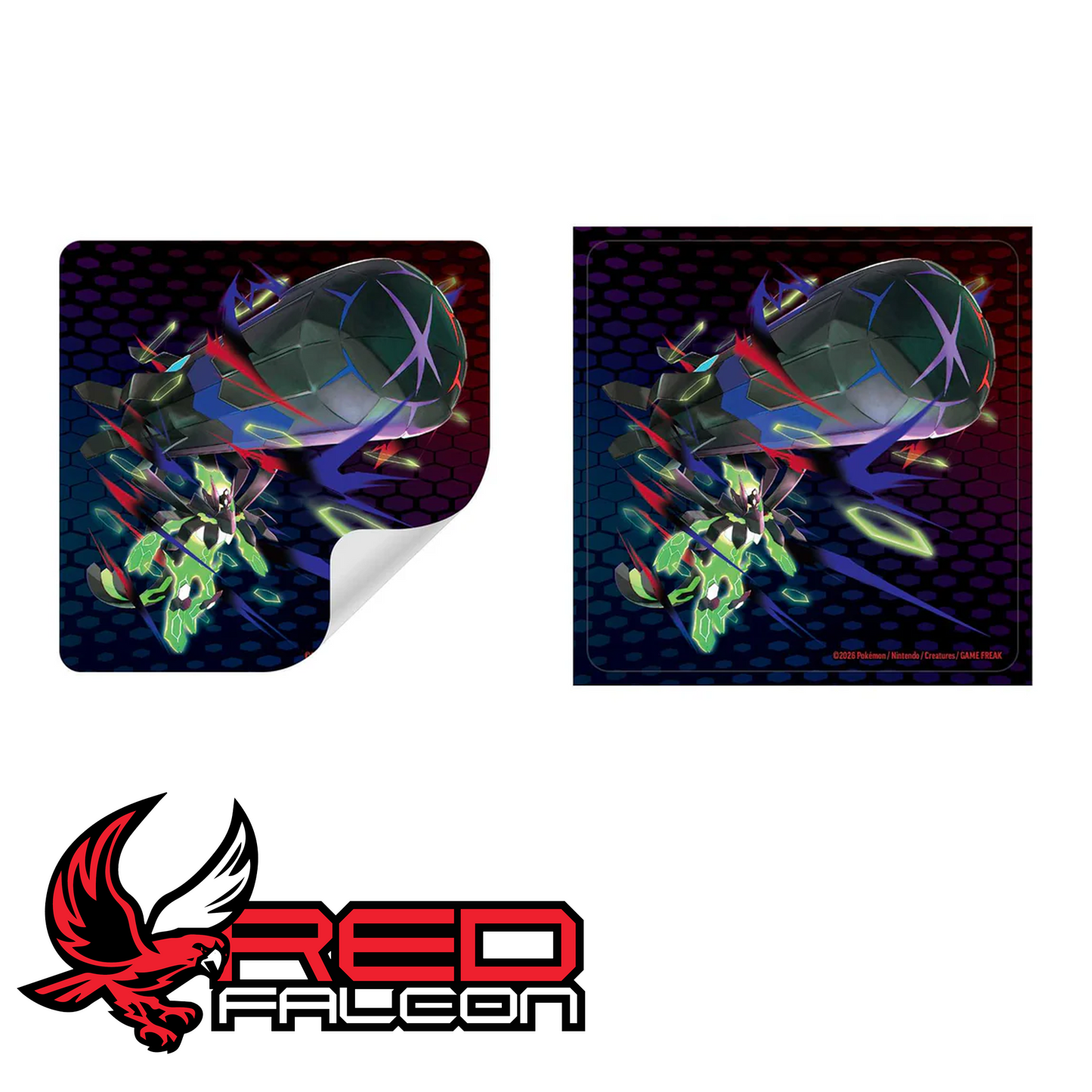 A durable tech sticker featuring Mega Zygarde Complete Forme for decorating laptops or tablets.
