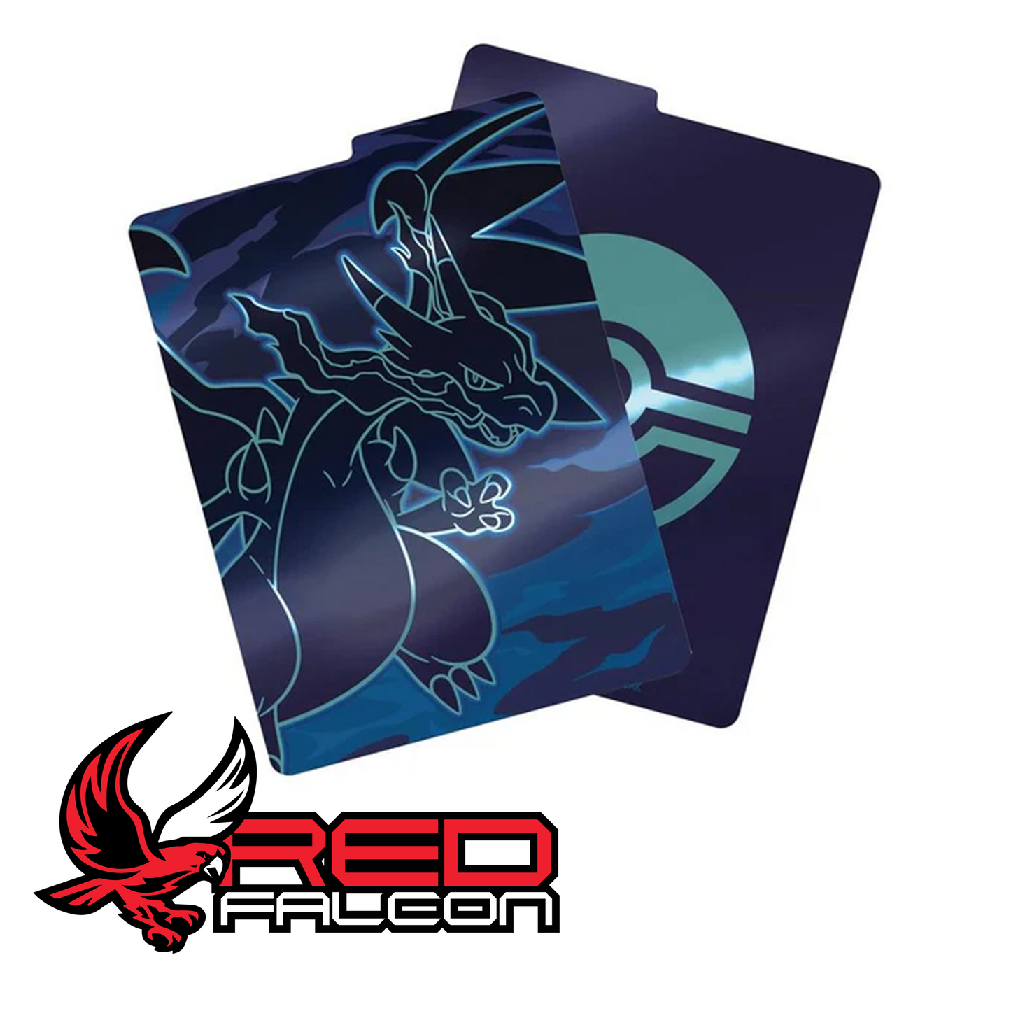Four themed card dividers from the Phantasmal Flames Elite Trainer Box used for organizing a card collection.