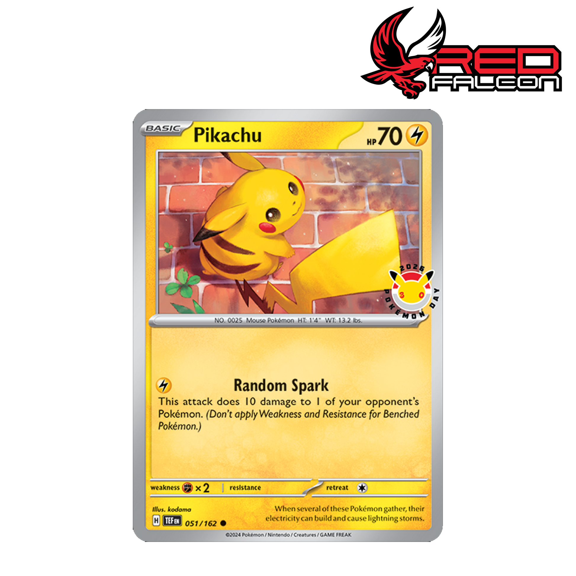 Pikachu Pokémon Day 2026 promo card from Pokémon TCG collection