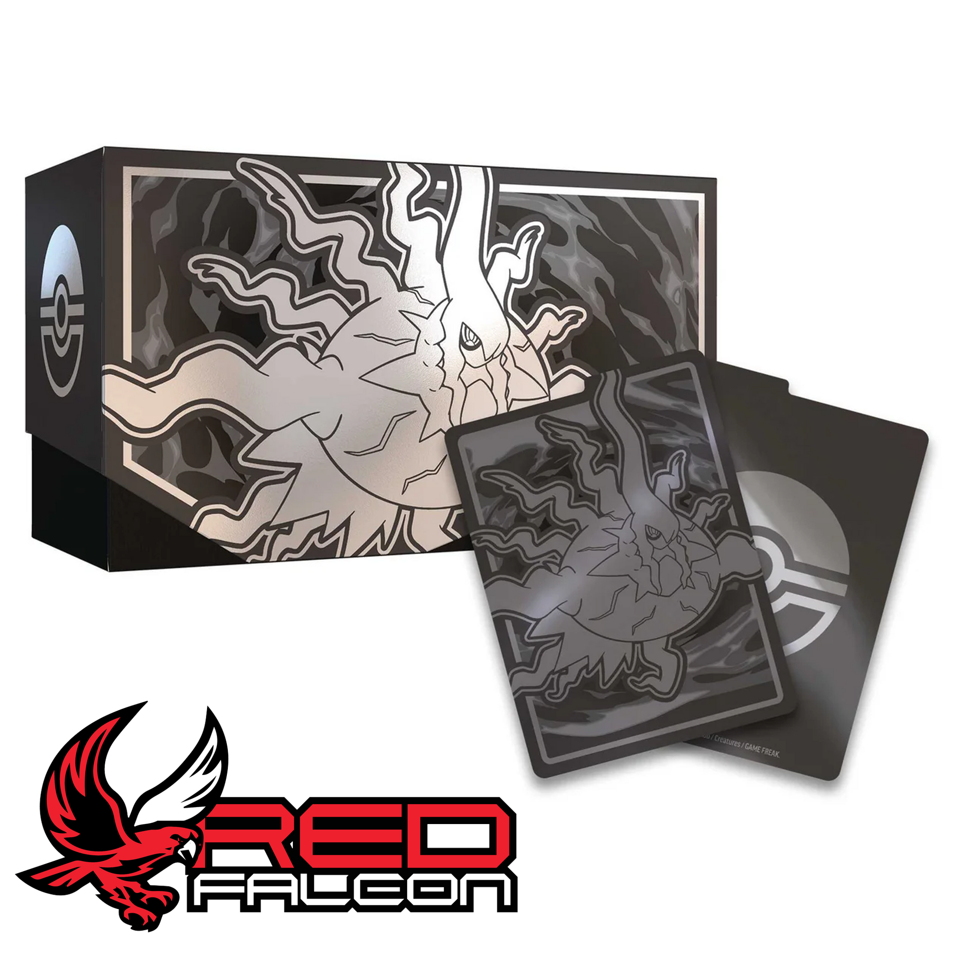 The Pitch Black collector's storage box displayed alongside its four thematic card dividers.