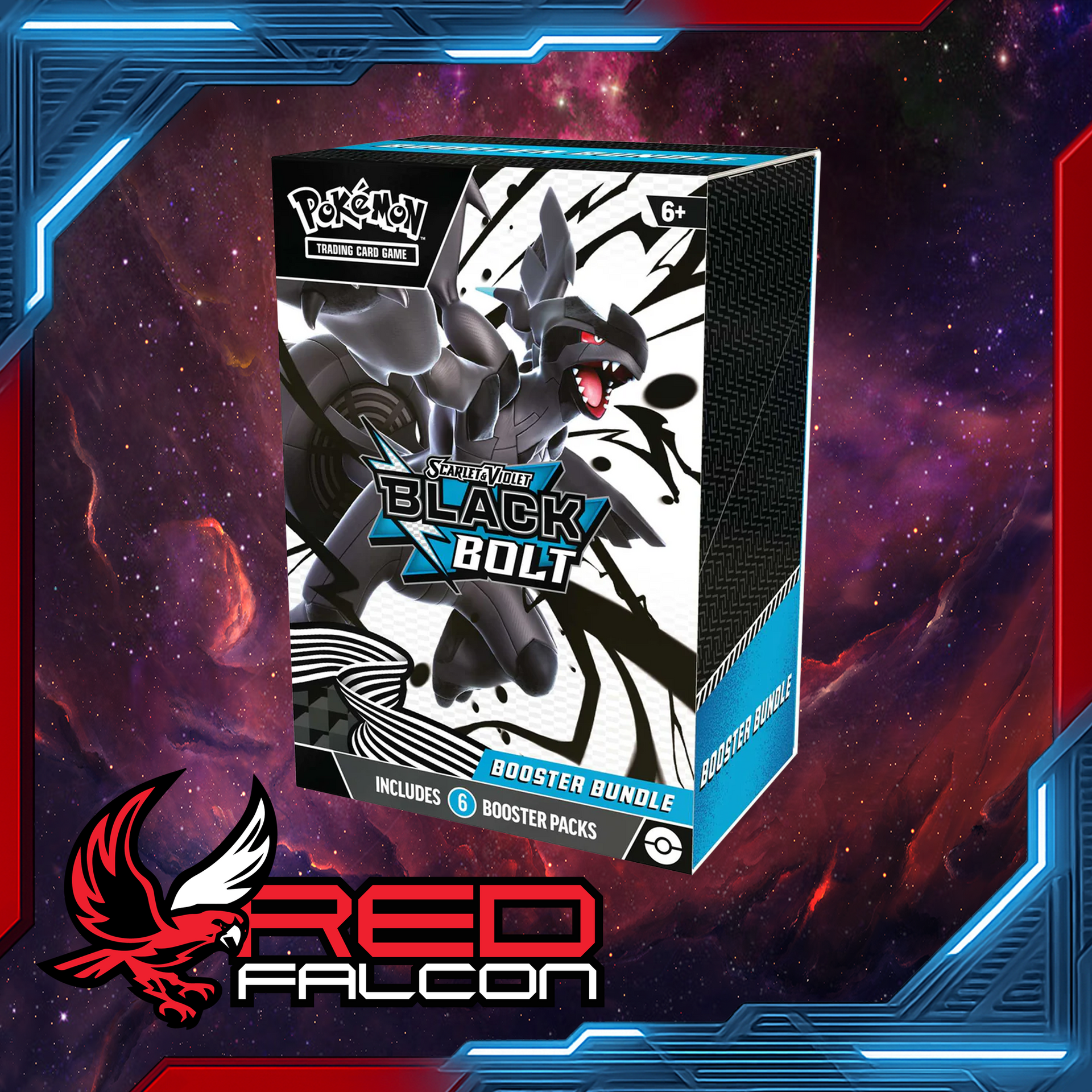 Pokmon TCG Scarlet & Violet 10.5  Black Bolt Booster Bundle (6-Pack) |  Red Falcon TCG