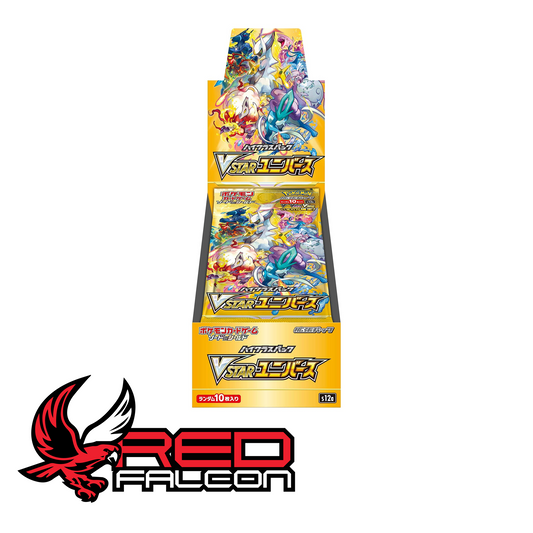 A Japanese Pokémon TCG VSTAR Universe s12a booster box display featuring the iconic character artwork.
