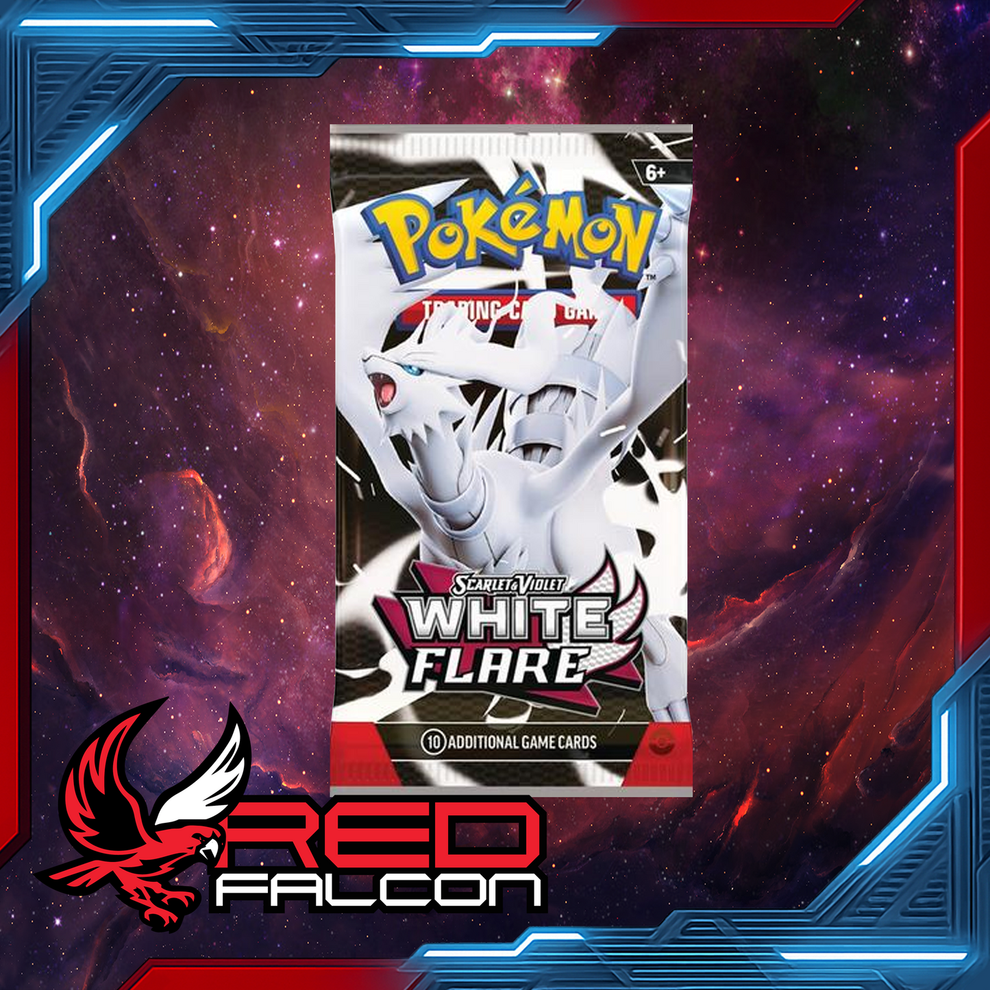 Pokémon TCG White Flare booster pack sealed featuring Reshiram and Unova artwork