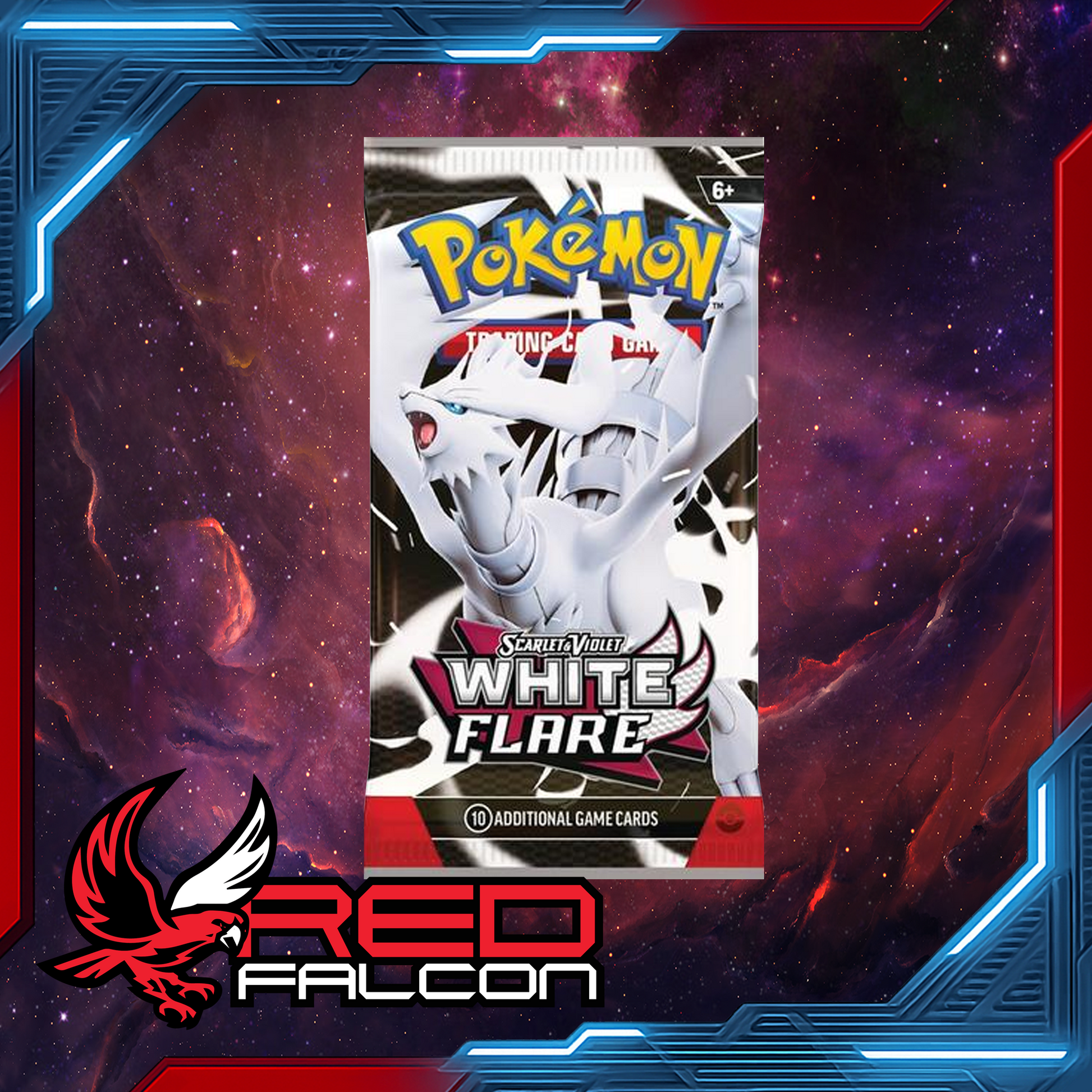Pokémon TCG White Flare booster pack sealed featuring Reshiram and Unova artwork