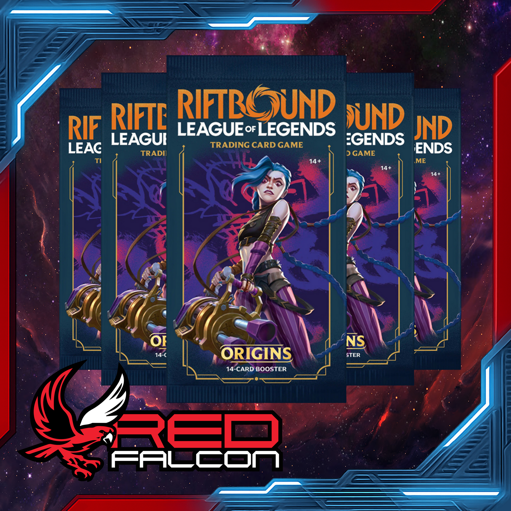Riftbound League of Legends TCG Set 1 Origins 10 Booster Pack Bundle – sealed packs