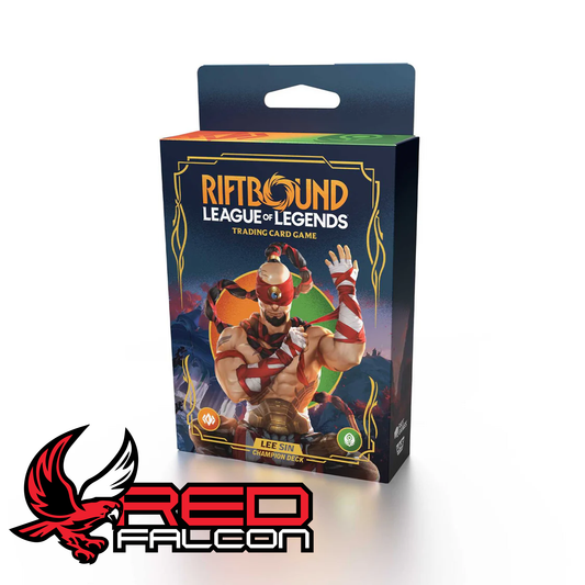 Angled view of Riftbound Lee Sin Champion Deck Origins