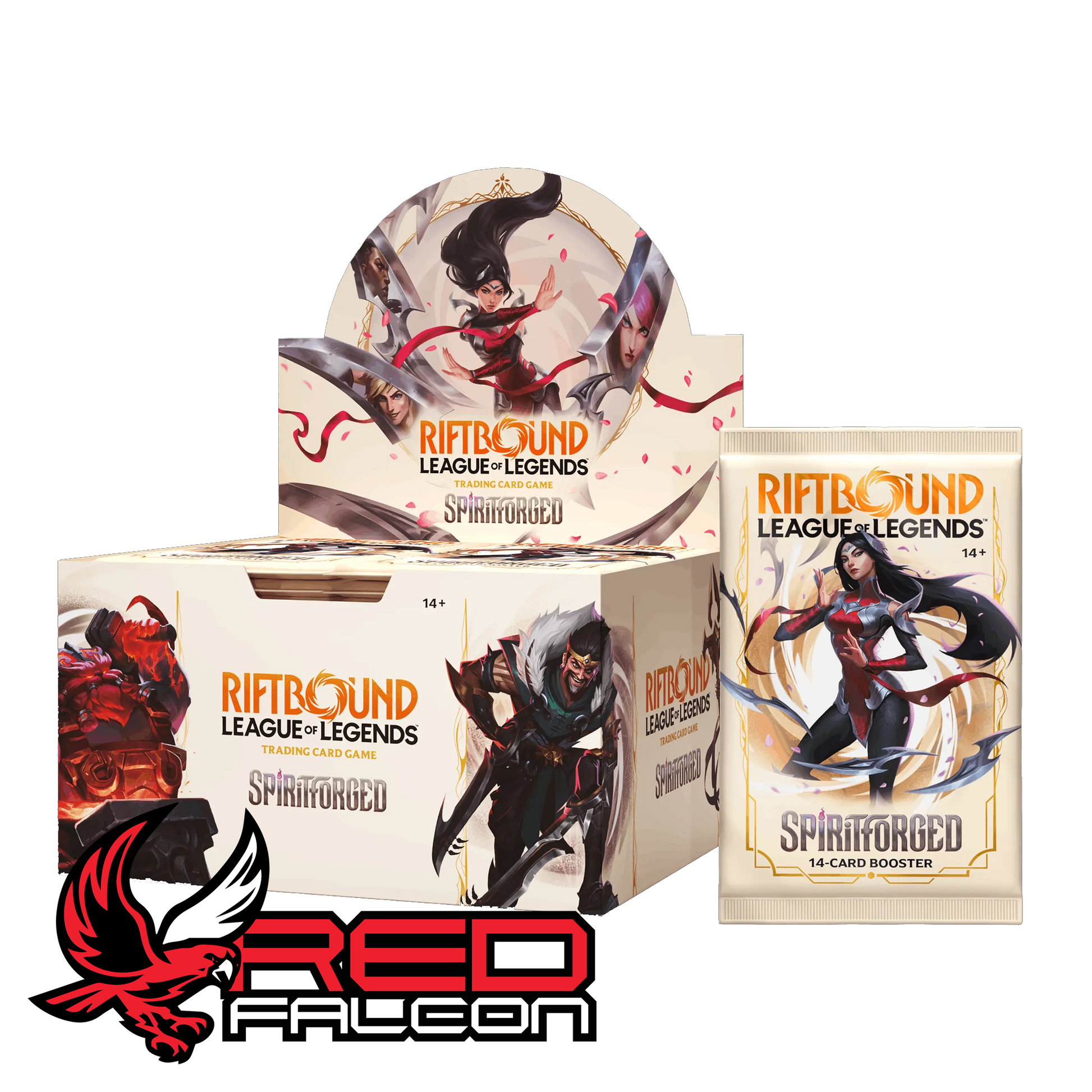 Riftbound Spiritforged LoR TCG booster box and single booster pack