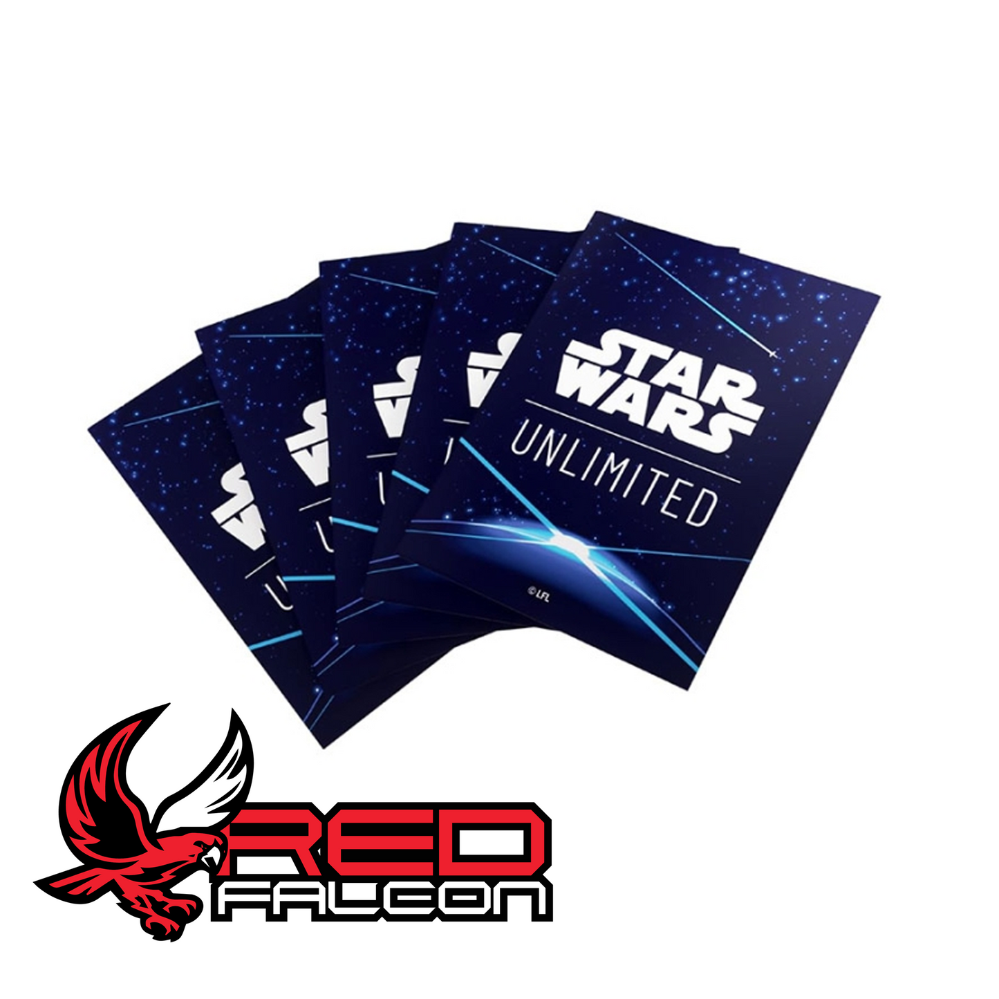 The official card back design for Star Wars: Unlimited trading cards featuring the iconic logo.