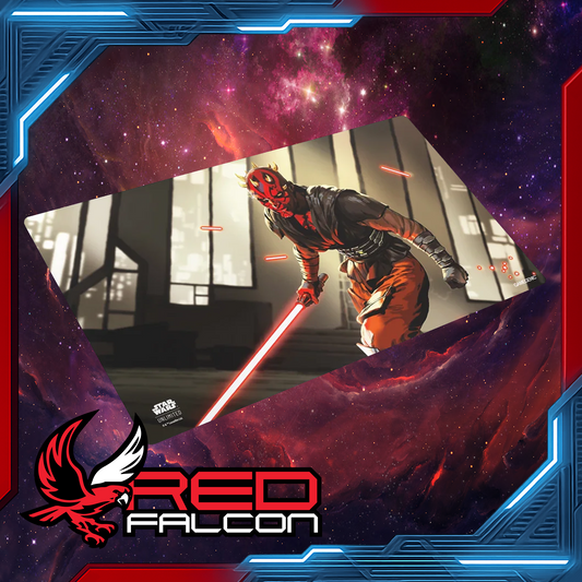 Star Wars: Unlimited Game Mat featuring Darth Maul artwork laid flat with smooth playing surface