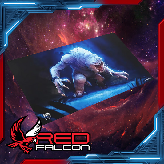 Star Wars: Unlimited Game Mat featuring Rancor artwork laid flat with smooth gaming surface