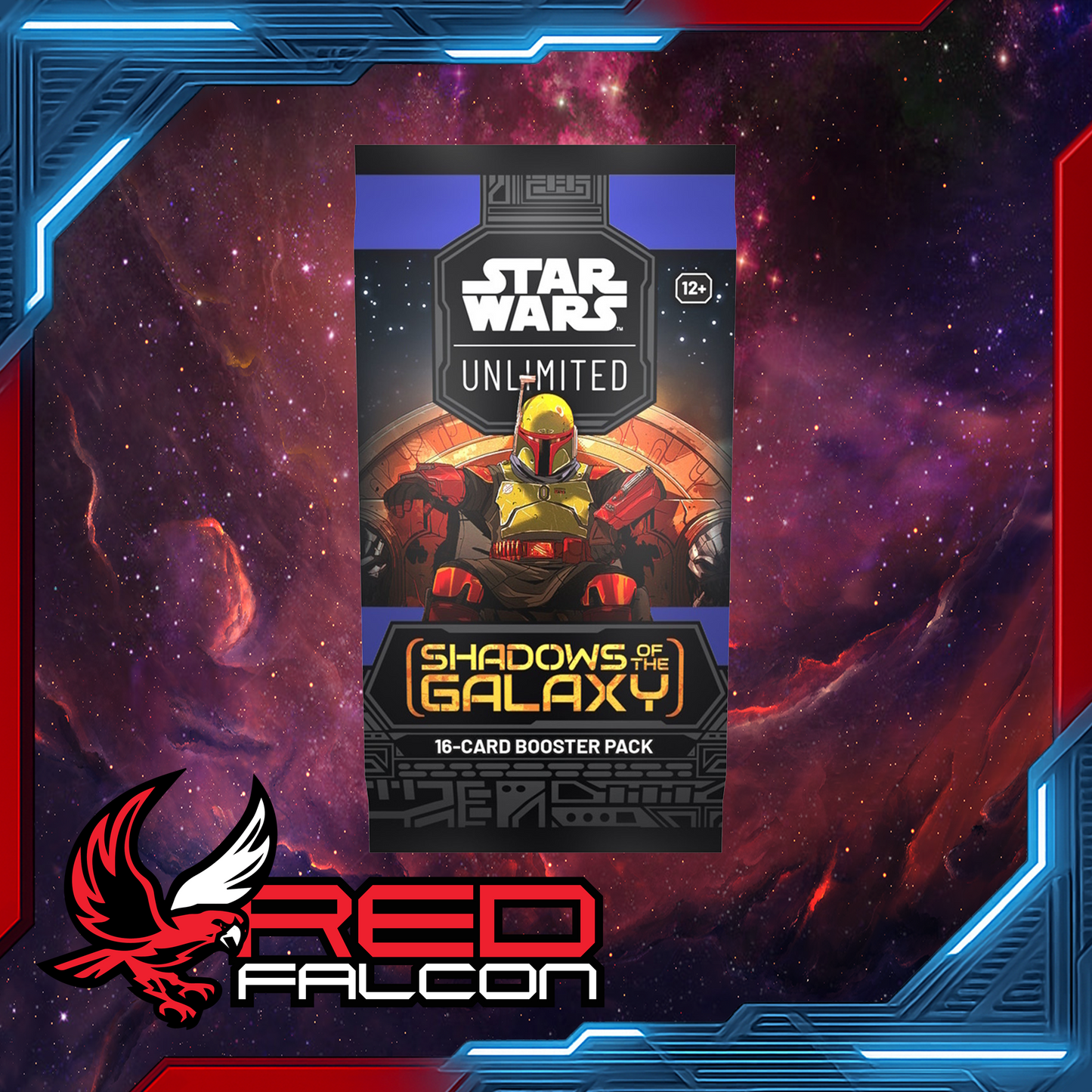 Star Wars Unlimited Shadows of the Galaxy Booster Pack featuring 16 cards per pack