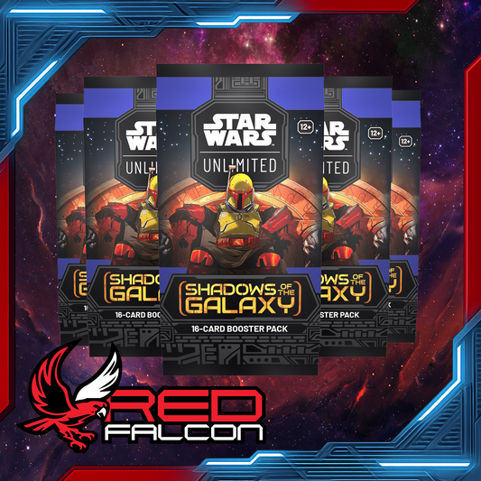 Star Wars Unlimited Shadows of the Galaxy Booster Pack featuring 16 cards per pack bundle