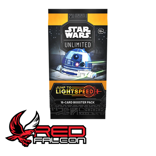 Star Wars: Unlimited Jump to Lightspeed booster pack featuring the legendary astromech droid R2-D2.