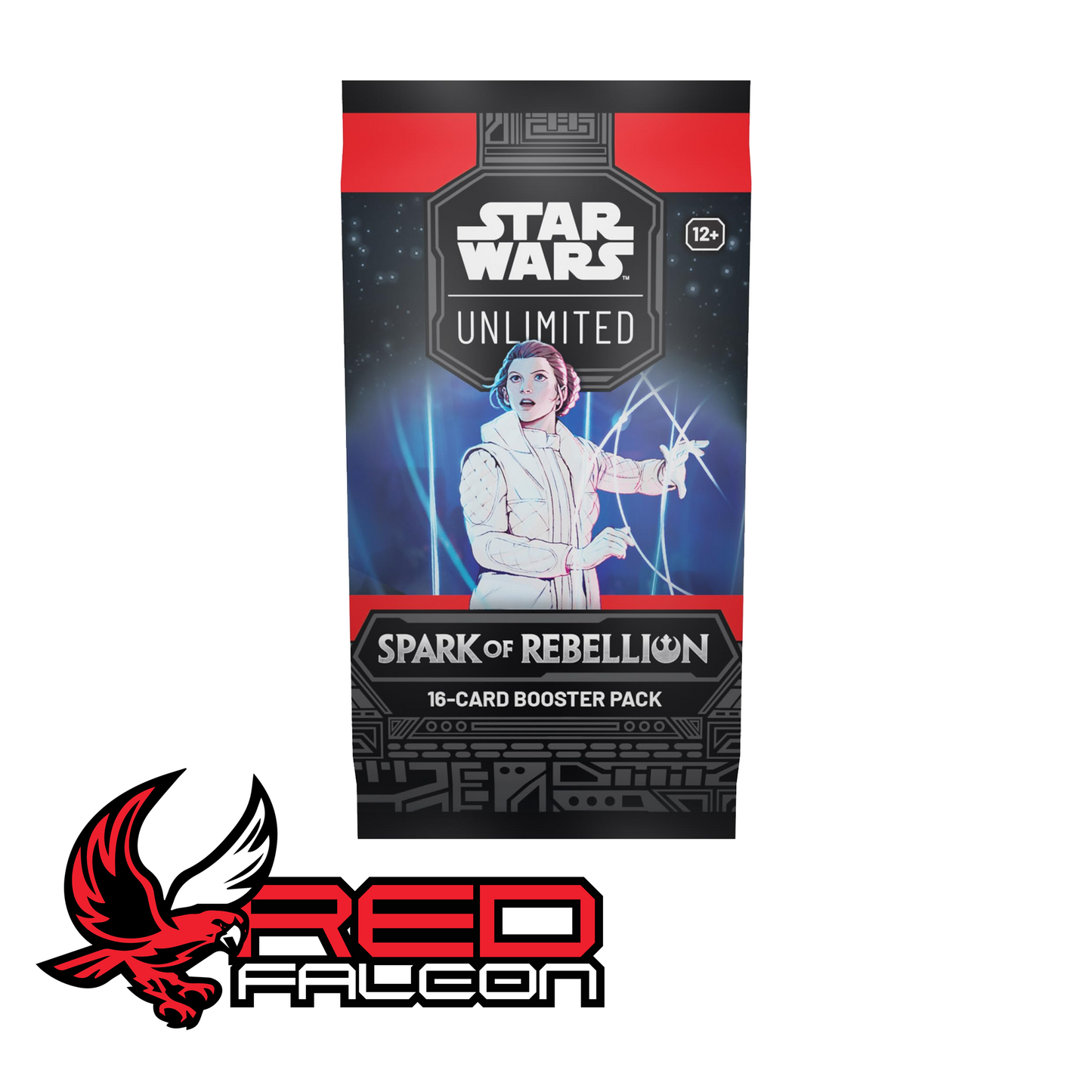Star Wars: Unlimited Spark of Rebellion booster pack featuring Leia Organa.