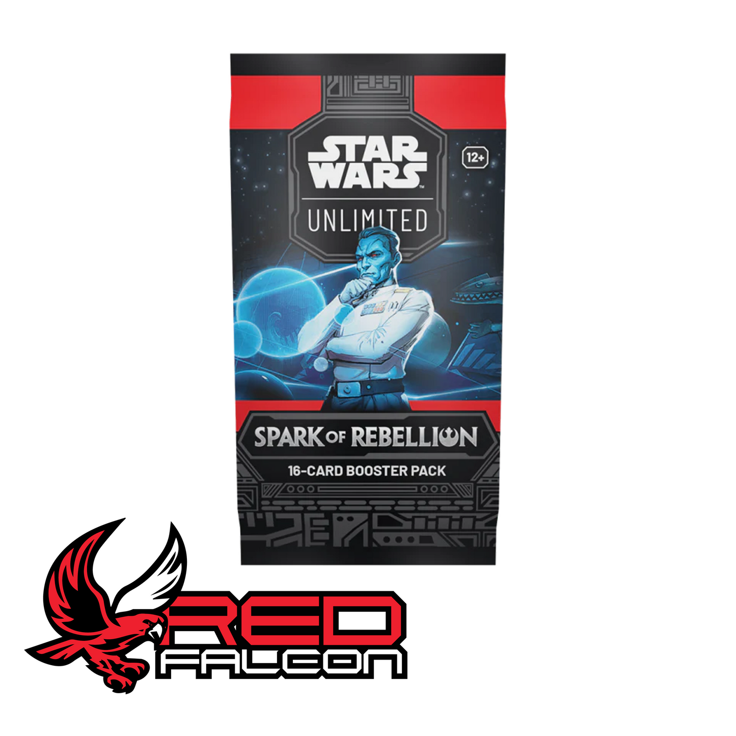 Star Wars: Unlimited Spark of Rebellion booster pack featuring the Imperial strategist Grand Admiral Thrawn.