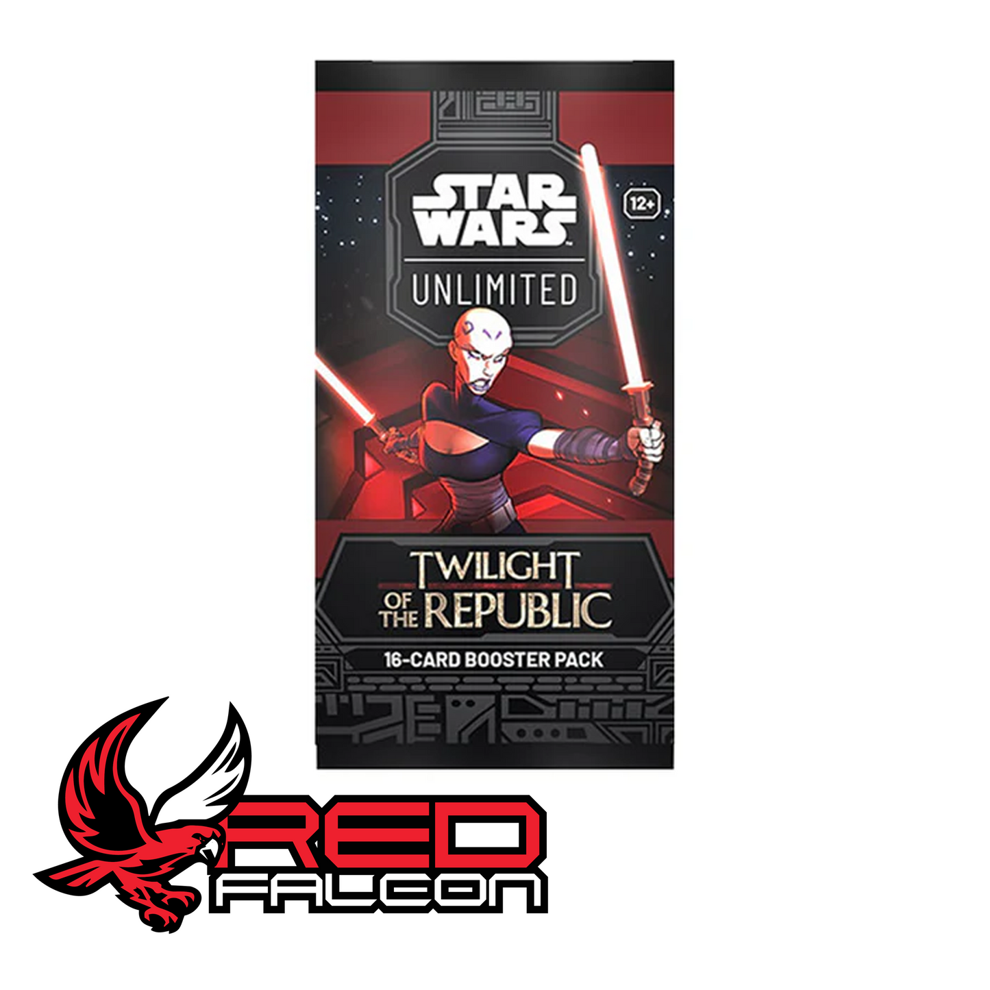 Star Wars: Unlimited Twilight of the Republic booster pack featuring the Sith-trained assassin Asajj Ventress.
