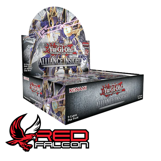A full 24-count display box of Yu-Gi-Oh! TCG Alliance Insight, brand new and factory sealed.