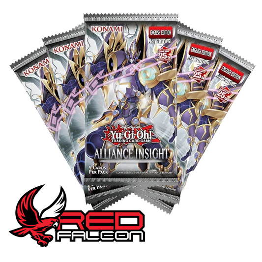 A fanned-out spread of Alliance Insight booster packs showing the front packaging design.