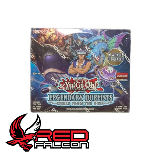 A brand new, factory-sealed Duels from the Deep booster box with the official Konami logo plastic wrap.