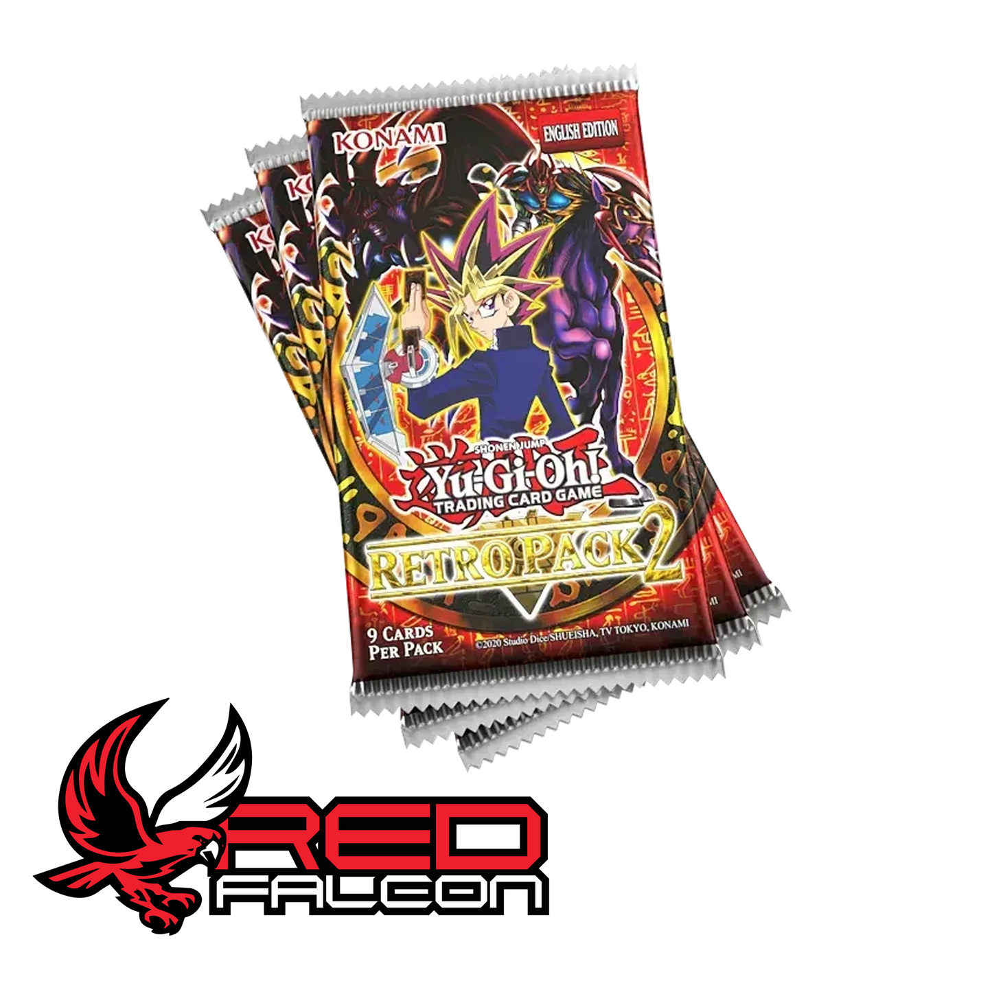 A grouping of multiple Yu-Gi-Oh! Retro Pack 2 booster packs.